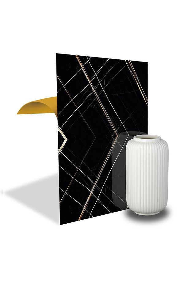 Kendinden Yapışkanlı Siyah Asorti Desenli Pvc Panel 41x62 Cm (4 Adet) 1 M² - 7