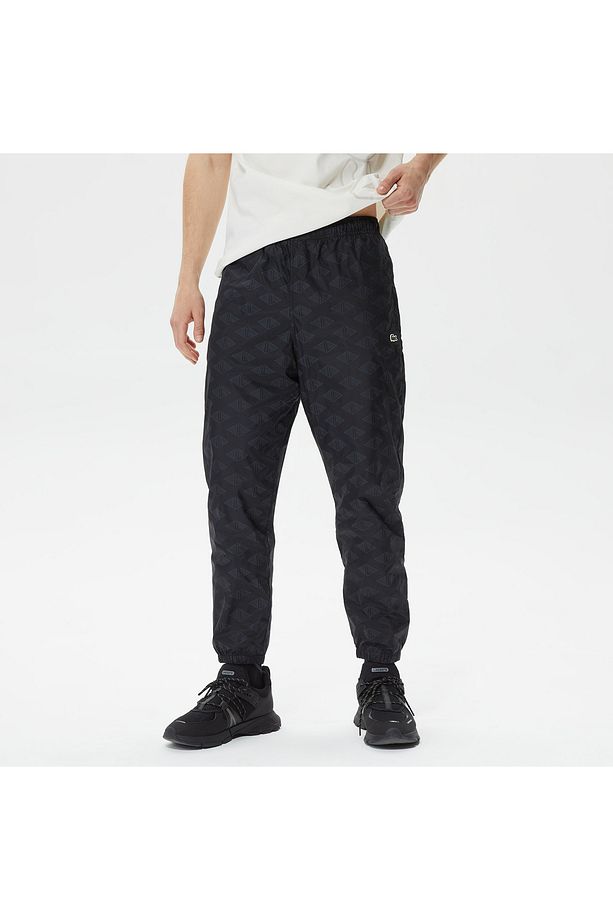 Erkek Regular Fit Monogram Siyah Eşofman Altı - 3