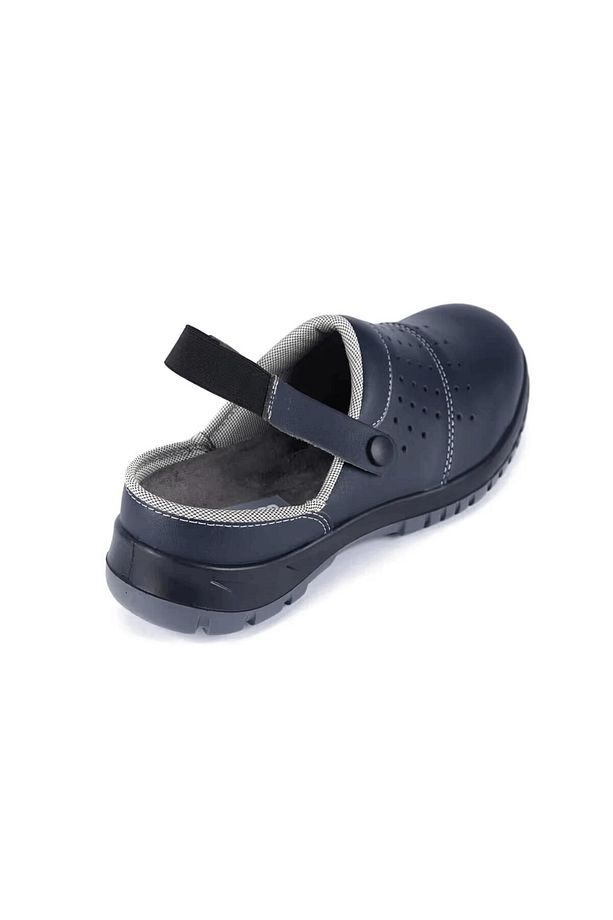 Slipper 210-02 S1 Src Lacivert Mikrofiber Deri Çelik Burun Sabo Iş Terlik Sandalet - 3