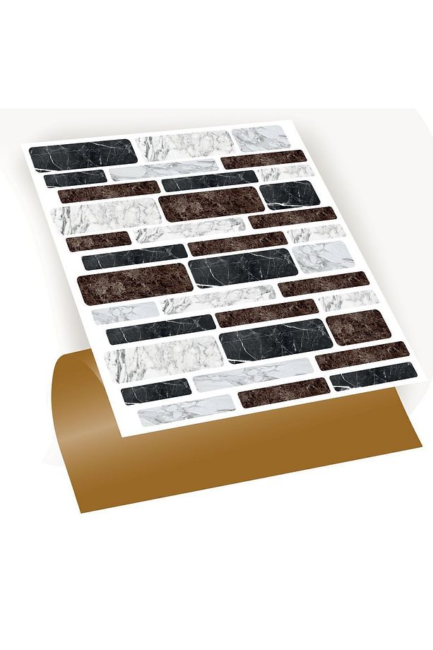 Kendinden Yapışkanlı Asorti Mermer Desenli Pvc Karo 30x30 Cm (4 ADET) 0,36 M2 - 1