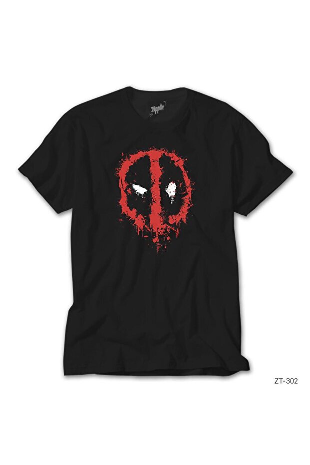 Deadpool Splash Black T-Shirt 4XL