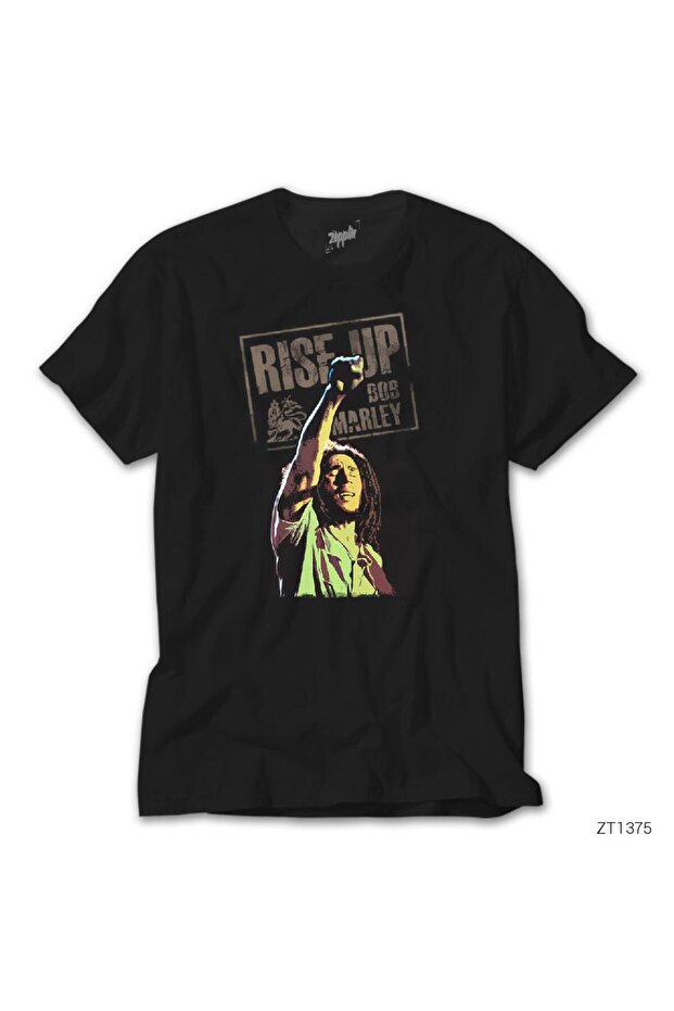 Bob Marley Rise Up Black T-Shirt