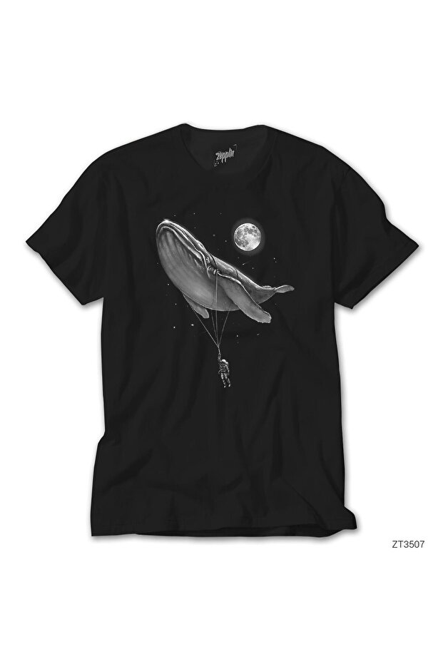 Whale Black T-Shirt
