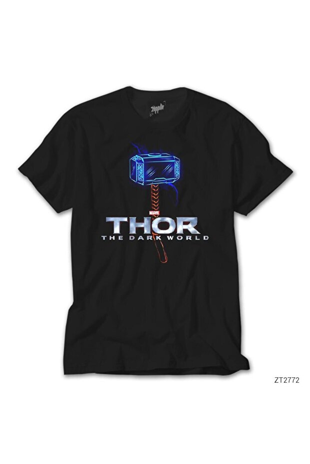 Thor Mjolnir 2 Black T-Shirt