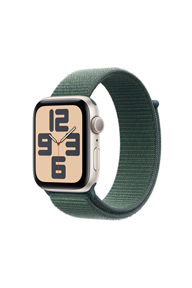 Watch SE GPS + Cellular 40mm Yıldız Işığı Alüminyum Kasa + Göl Yeşili Spor Loop - 1