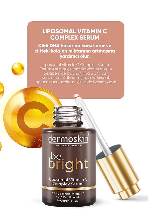 Be Bright Liposomal Vitamin C Complex Serum | Kırışıklık Giderici | Hyaluronik Asit | 30 ml - 3