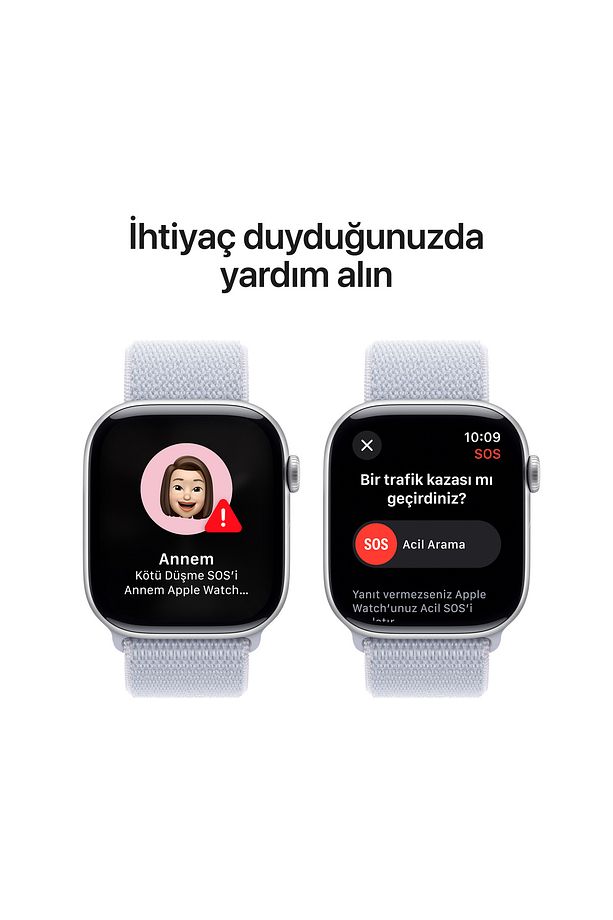 Watch Series 10 GPS + Cellular 42mm Gümüş Alüminyum Kasa + Bulut Mavisi Spor Loop - 7