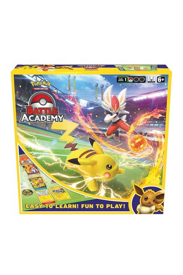 Pokemon Battle Academy Cinderace V - Pikachu V - Eevee V - Galarian 180 Kartlık 2-3 Kişilik Oyun Set - 4