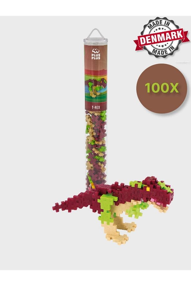 Plus - Plus Minecraft Temalı Silindir Kutuda T - Rex Dinazor Lego Yapı Oyuncağı ( 100 Parça ) 4200 - 1