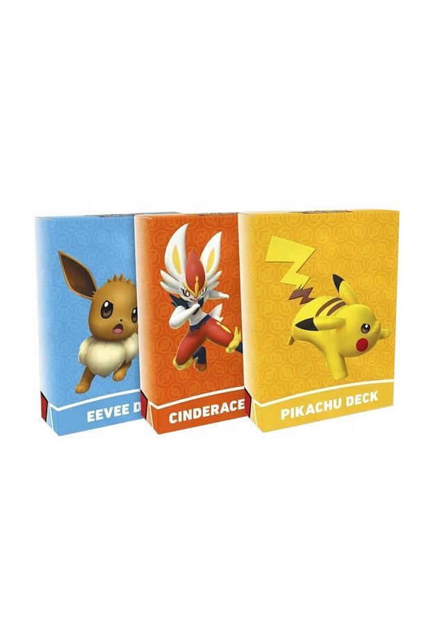 Pokemon Battle Academy Cinderace V - Pikachu V - Eevee V - Galarian 180 Kartlık 2-3 Kişilik Oyun Set - 5