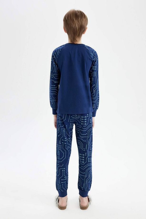 DFC - Erkek Çocuk Baskılı Uzun Kollu Pijama Takımı - 6