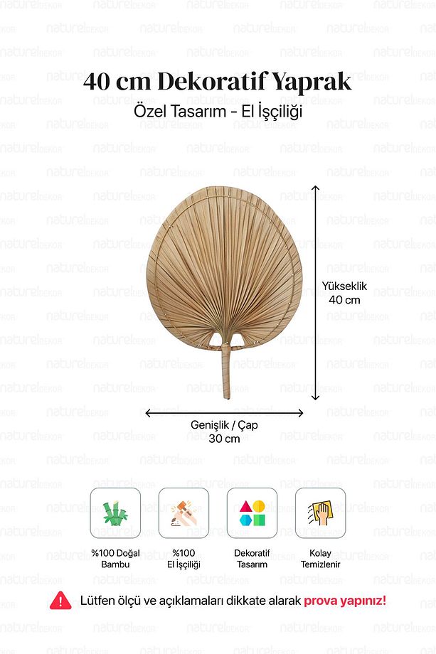 Bohem Palmiye Yaprağı, Japon Yelpazesi 30x40 Cm, Duvar Dekorasyon, Duvar Süsü, Iskandinav, Modern - 6
