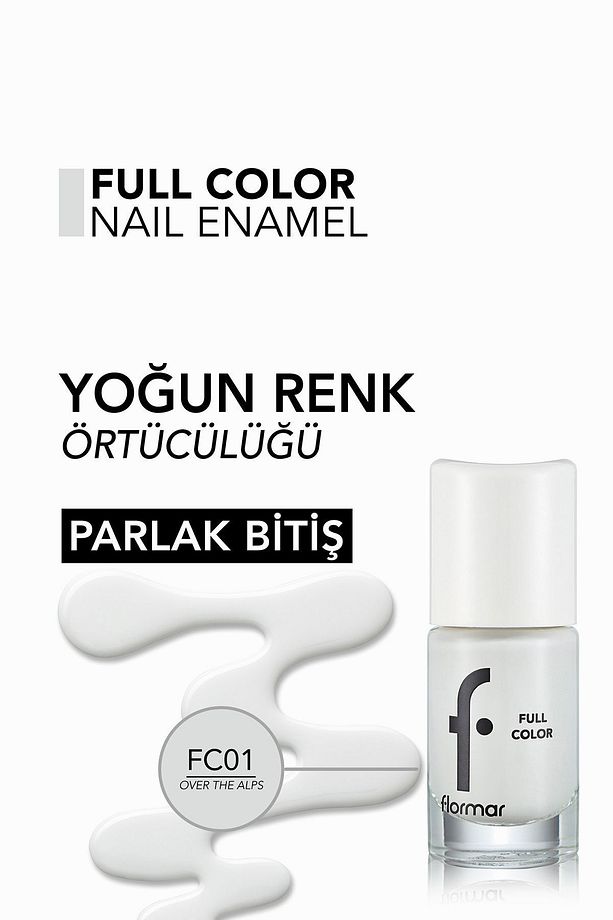 Yoğun Pigmentli Parlak Oje- Full Color Nail Enamel- Fc01 Over The Alps -8690604310371 - 6