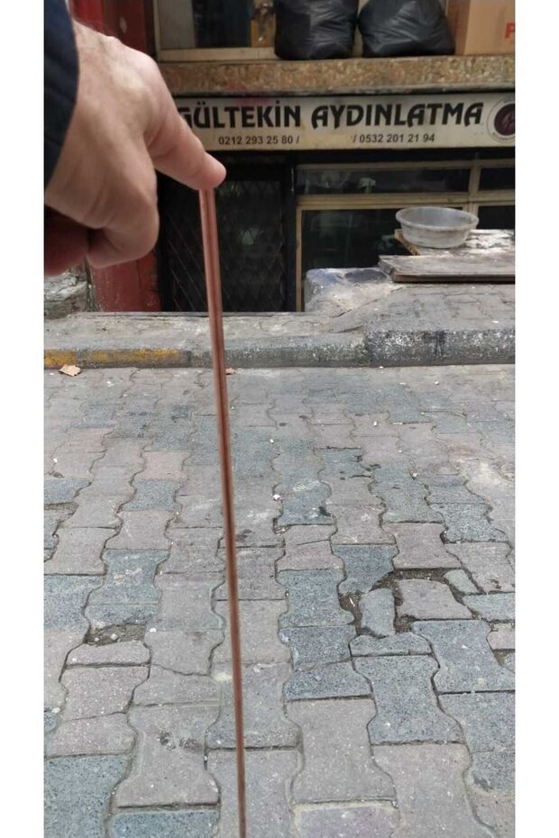 1MT SAF BAKIR ÇUBUK 1 METRE BAKIR ÇUBUK 8MM BAKIR 100CM 8MM SAF BAKIR ÇUBUK 1 MT TOPRAKLAMA BAKIRI - 4
