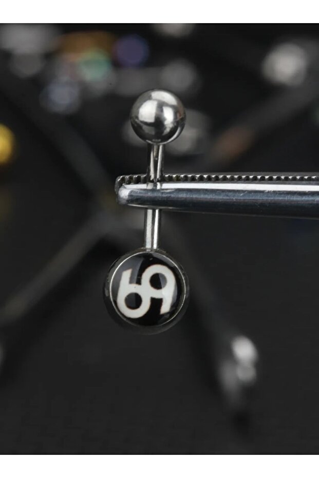 69 çelik dil piercing - 1