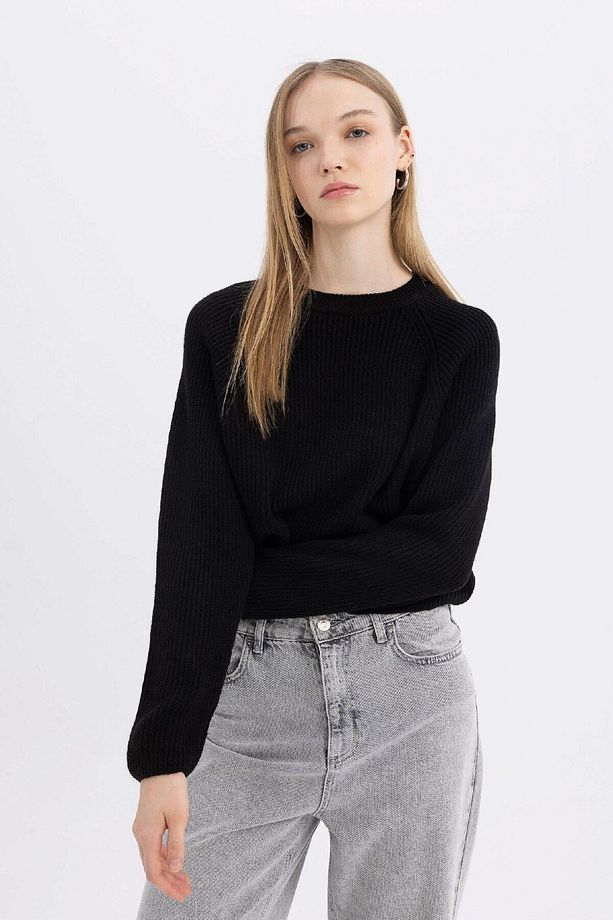Coool Regular Fit Bisiklet Yaka Basic Düz Triko Kazak L2567az24wn - 3