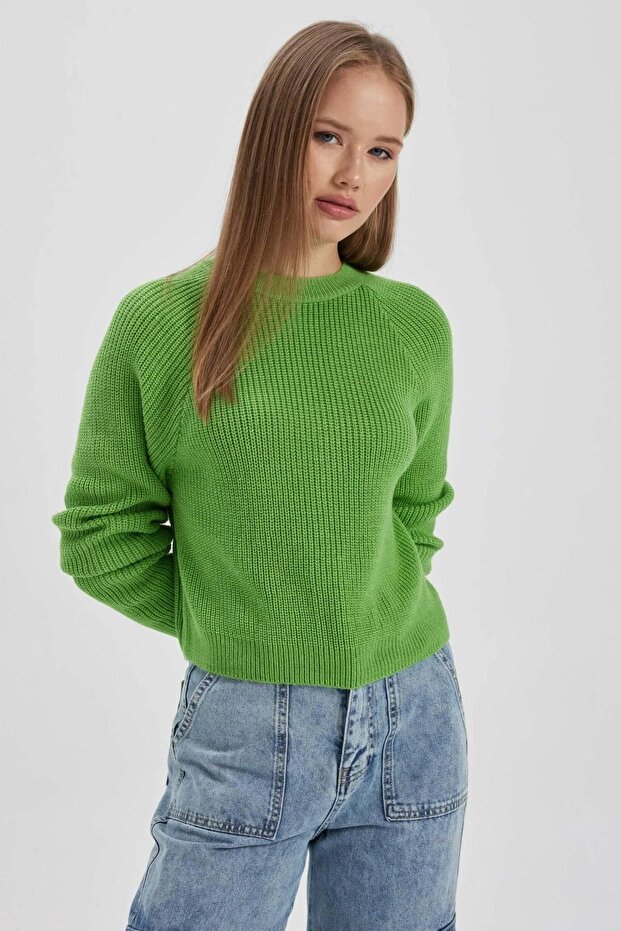 Coool Regular Fit Bisiklet Yaka Basic Düz Triko Kazak L2567az23wn - 5