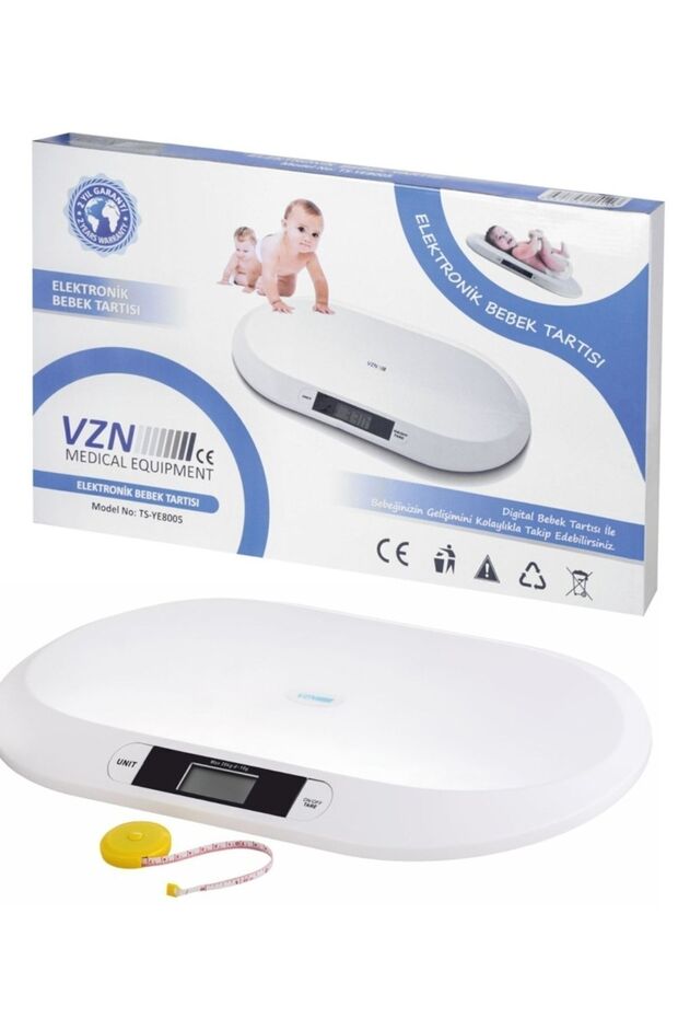 VZN Elektronik Bebek Tartısı TS-YE8005 Hassas Dijital Tartım, Büyük LCD Ekran, 0.1g Doğruluk, Ha... - 1
