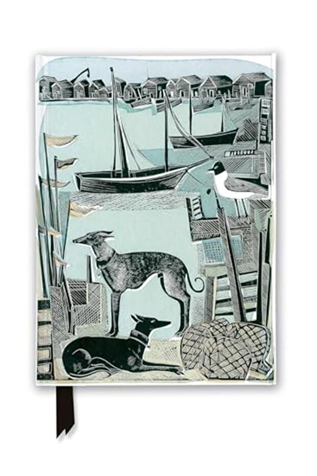 Angela Harding Harbour Whippets Foiled Journal