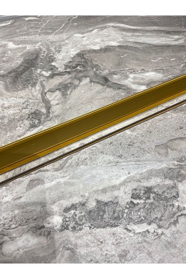 Alüminyum Sarı Kapı Eşik Profili Parke Kapı Altı Çıtası Yapışkanlı 90 cm - 4
