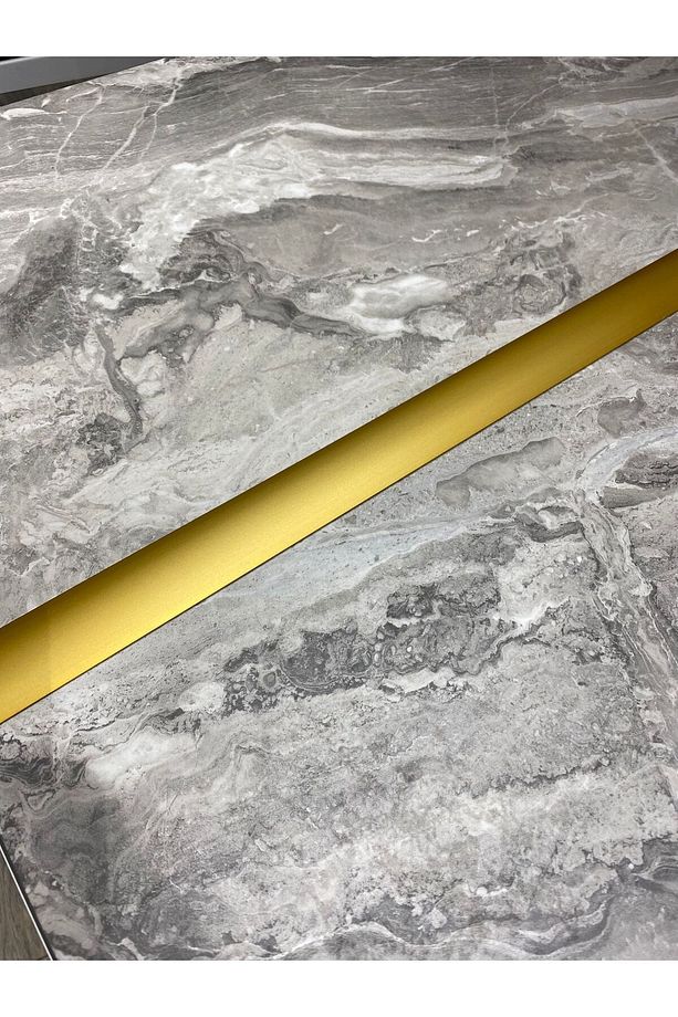 Alüminyum Sarı Kapı Eşik Profili Parke Kapı Altı Çıtası Yapışkanlı 90 cm - 2