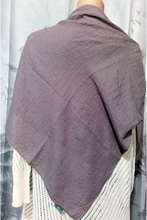 وشاح ناعم بلون سادة - 5