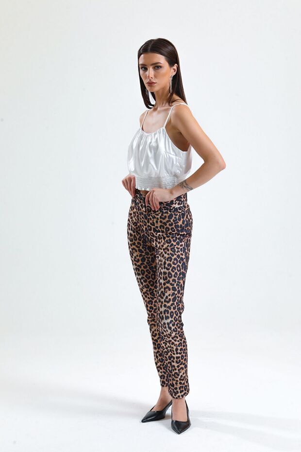 سروال رصاص بنمط الثعبان بنمط الفهد - 6