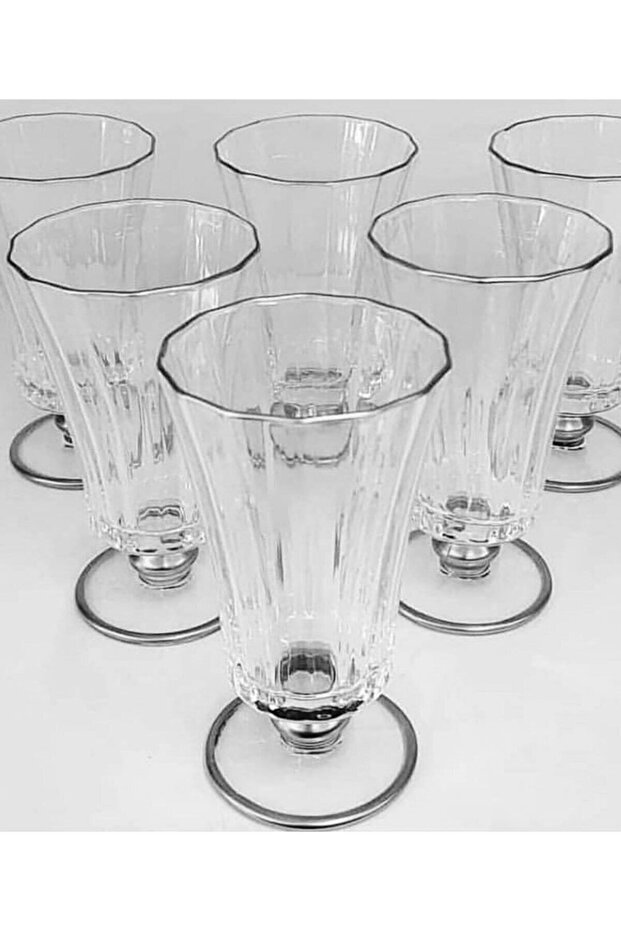 Diamond Silver Set of 6 Coffee and Water Glasses
