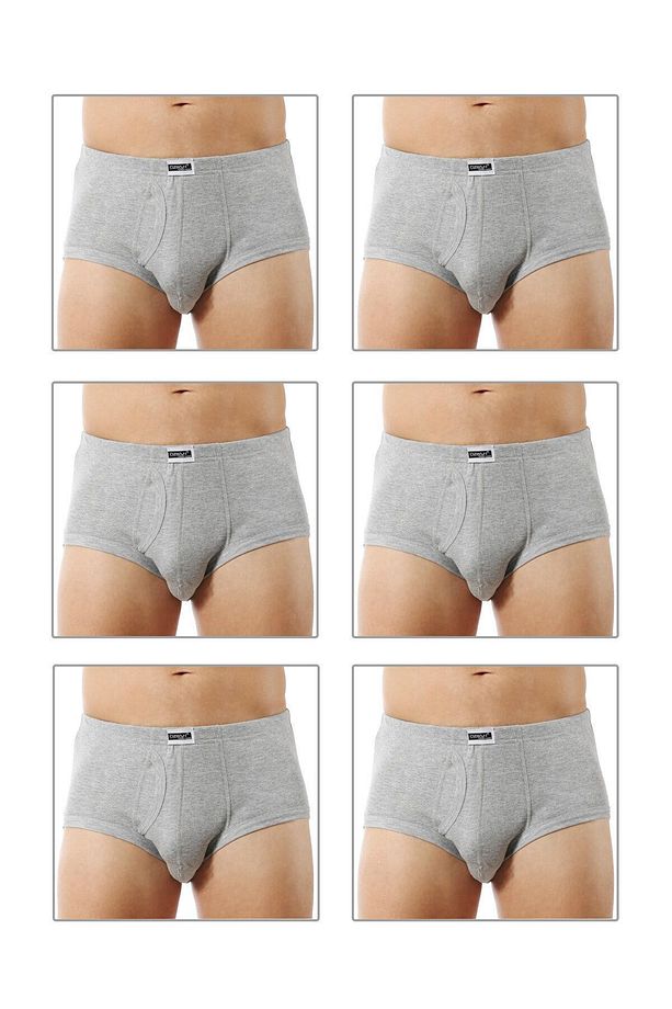 Özkan 0117 6'lı Paket Erkek Pamuklu Ribana Torbalı Esnek Yumuşak Rahat Slip Külot - 1