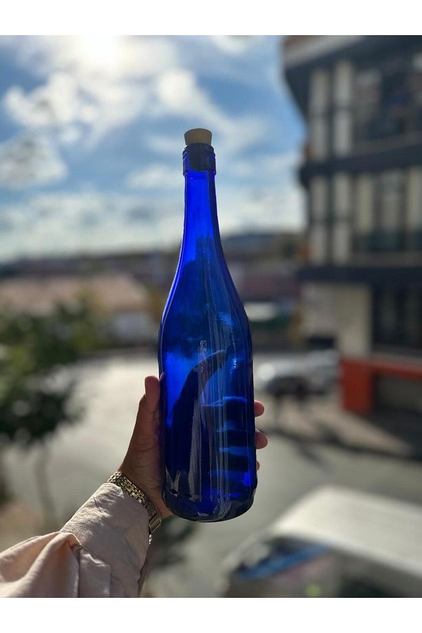 Mavi Cam Mantar Kapak 750 ml Sürahi 2 adet - 3