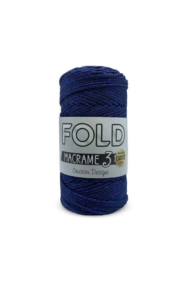 Silvery Polyester Macrame Rope No:3 262 Navy Blue - 1 mm - 100 Gr - 115 m Supla Rope Bag Rope