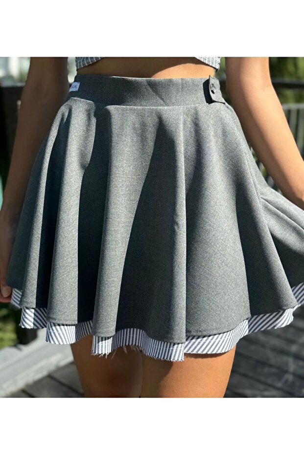 Volanlı Mini Etek - 6