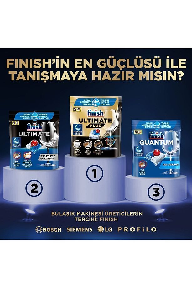 Ultimate Plus Hepsi Bir Arada 60 Kapsül Bulaşık Makinesi Deterjanı Tableti - 8