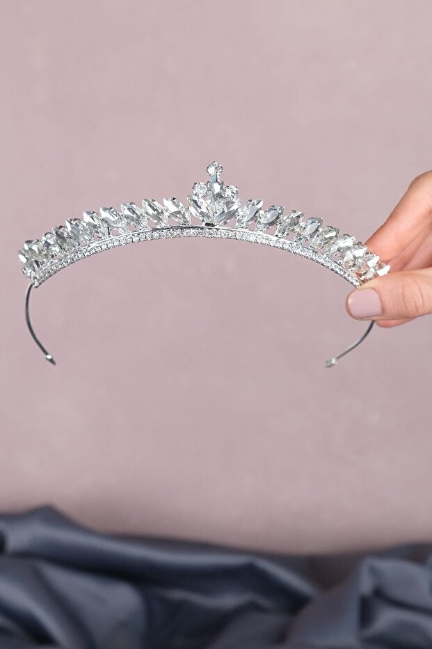 إكسسوارات الزفاف ومستلزمات حفلات الزفاف، تاج العروس المرصع بالأحجار الكريمة الرقيق