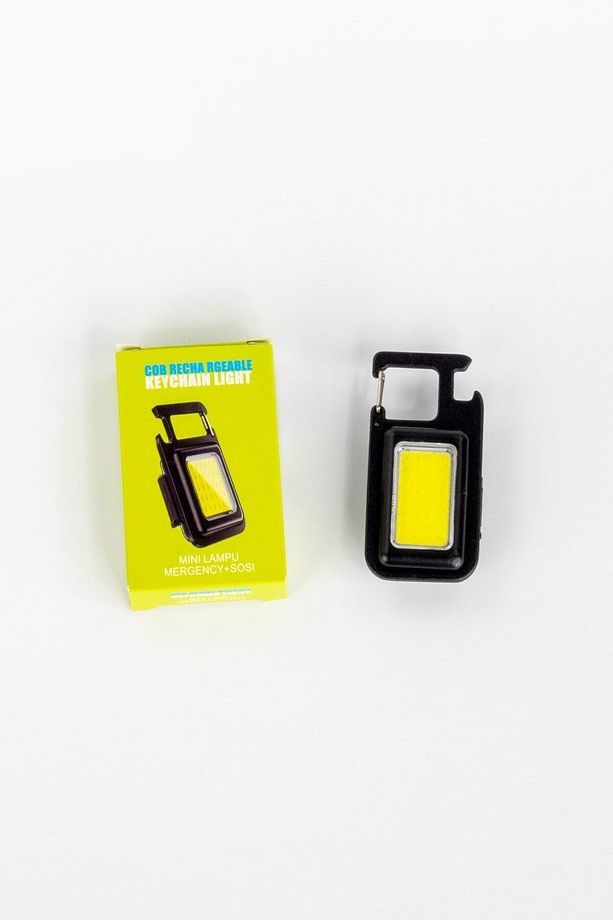 2 Adet Keychain Light 6w Ledli Mini Projektör Beyaz Işık USB şarjlı - 1