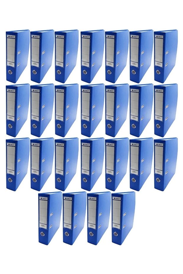 مجلد مكتب بلاستيك كبير باللون الأزرق عدد 2 قطعة - 2