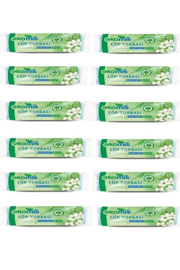 Çöp Torbası Orta Boy 12 Adet - 1