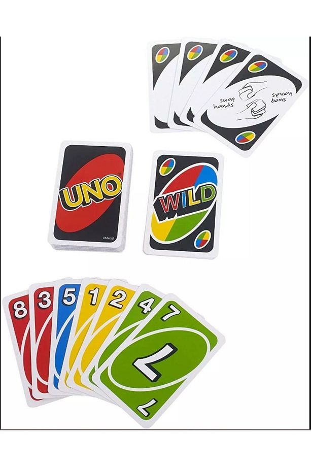 Uno Çift Deste 112 Kart Uno Oyun Kağıt Aile Oyunu - 5
