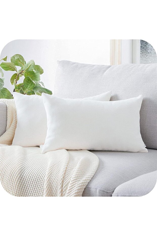 2 Pieces Pillowsoft Rectangular Throw Pillow Inner Pillow - 3