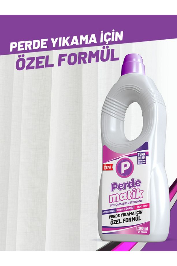 Tül, Dantel Ve Hassas Kumaşlar Için Sıvı Perde Vegan Çamaşır Deterjanı 2adet 1200 ml - 3
