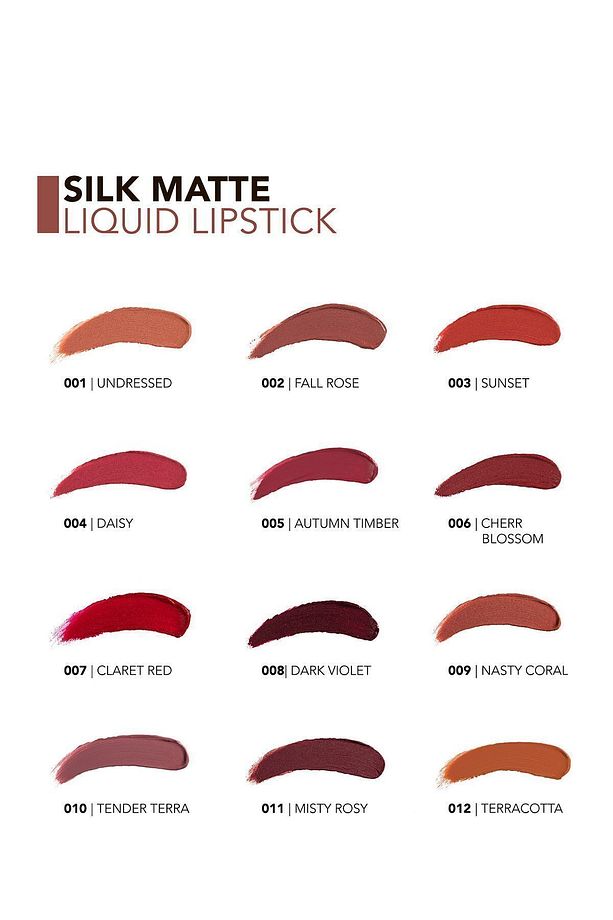 Silk Matte Yüksek Pigmentli & Mat Bitişli Nemlendirici Likit Ruj-055 Kiss Me-8682536032896 - 5