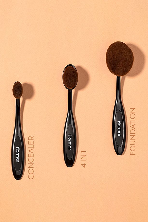 Yatay Eğimli Fondöten Fırçası - Oval Foundation Brush - 039 - 8690604598496 - 6