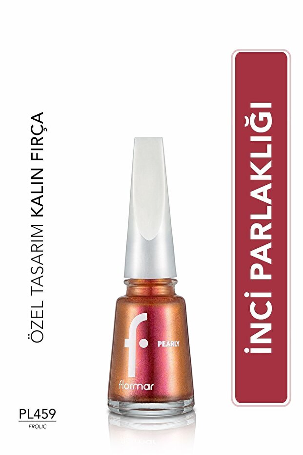Flormar Sedefli Parlak Oje (TURUNCU) - Pearly Nail Enamel - Pl459 Frolic - 8682536035668