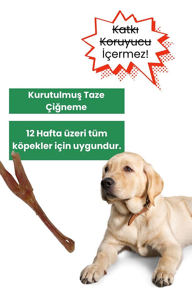 3 Adet Köpek Ödülü %100 Doğal Sığır Tendon Köpek Çiğneme Çubuğu Köpek Ağız Sağlığı - 5