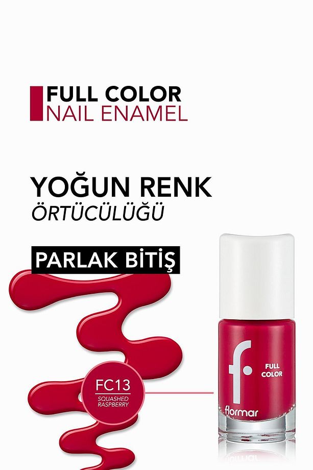 Yoğun Pigmentli Parlak Oje-full Color Nail Enamel-fc13 Squashed Raspberry -8690604310494 - 7