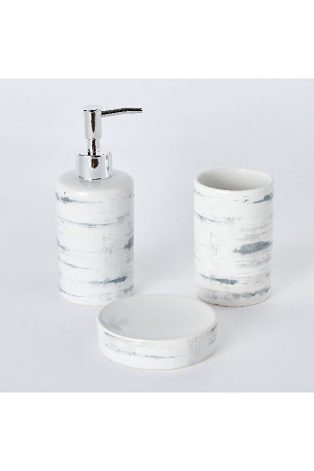 Frida 3-Piece Ceramic Bathroom Accessory Set - 6