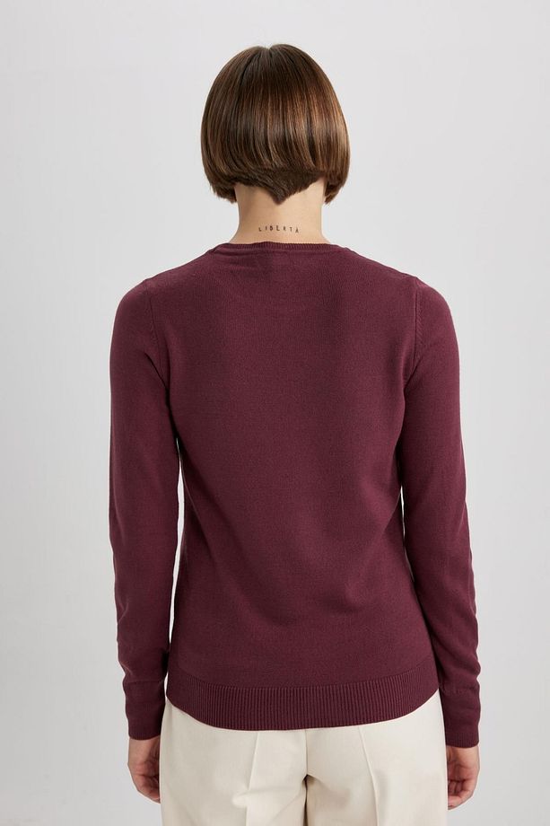 Regular Fit Bisiklet Yaka Ekstra Yumuşak Kaşmir Dokulu Basic Kazak F7091az22wn - 7