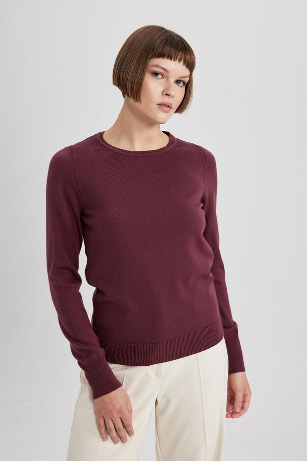 Regular Fit Bisiklet Yaka Ekstra Yumuşak Kaşmir Dokulu Basic Kazak F7091az22wn - 5