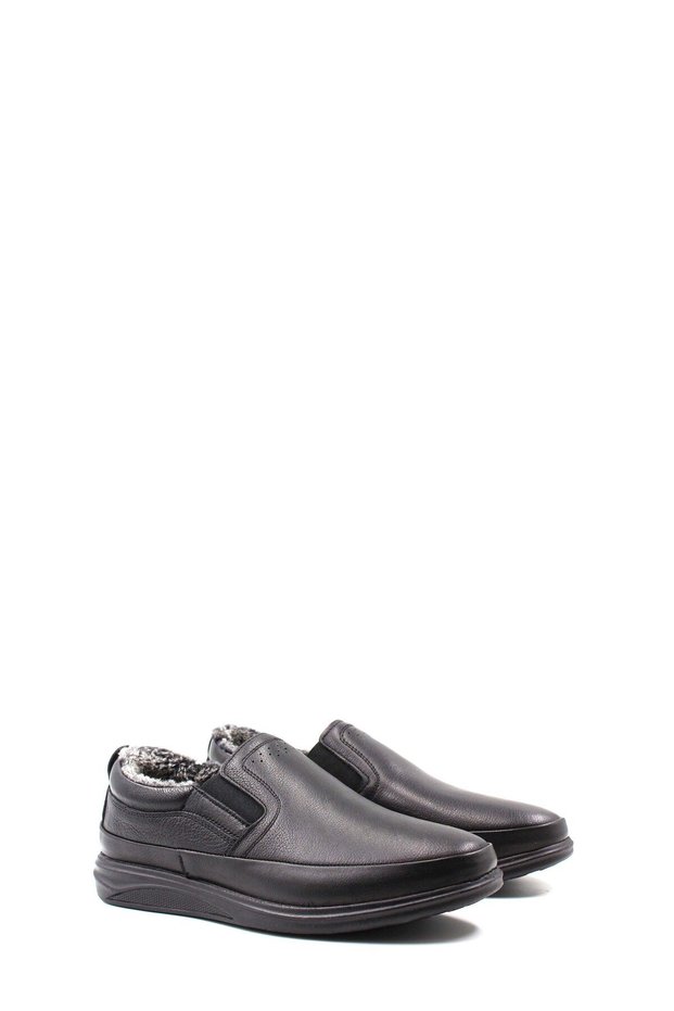 Tugerdi Black Genuine Leather Rubber Sole Men's Casual Shoes - Tg 0912619131890