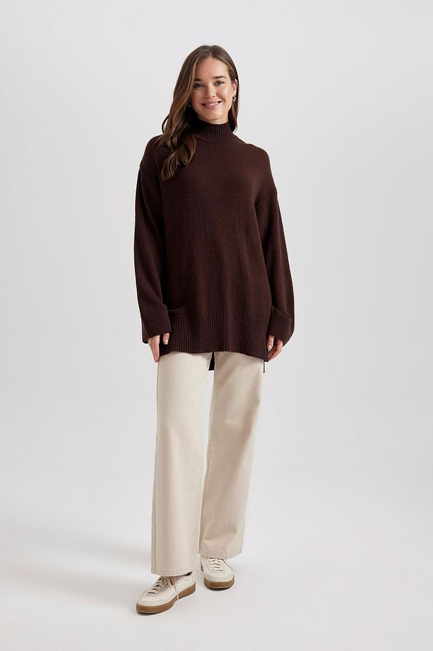 Regular Fit Dik Yaka Basic Kazak Tunik B0088ax23wn - 2